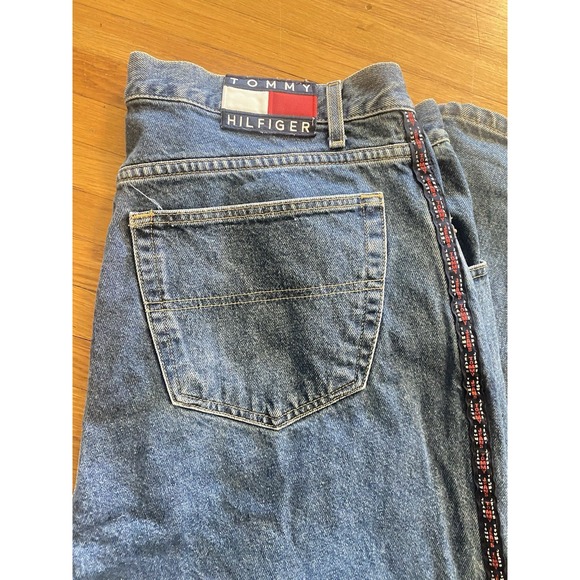 Vintage Tommy Hilfiger Tommy Jeans Freedom Spellout Men's 38 x 32 Big Flag‎ Rare - Picture 1 of 16